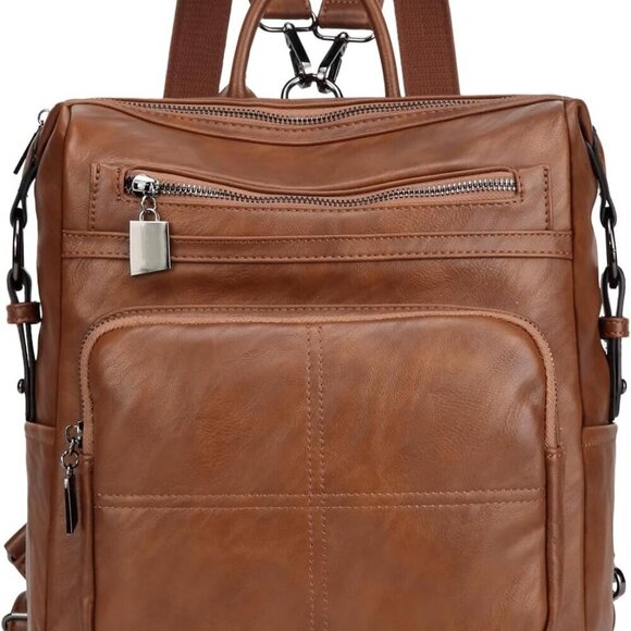 Women’s Vegan Leather Backpack Purse Convertible Fashion Travel Work Bag